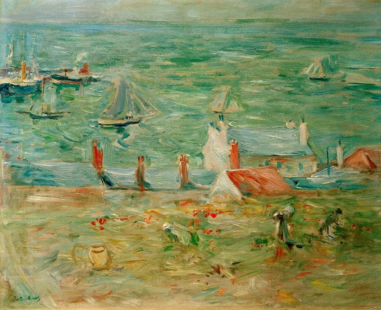 Hamnen i Gorey av Berthe Morisot