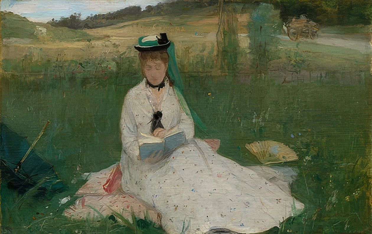 Läsning. 1873 av Berthe Morisot