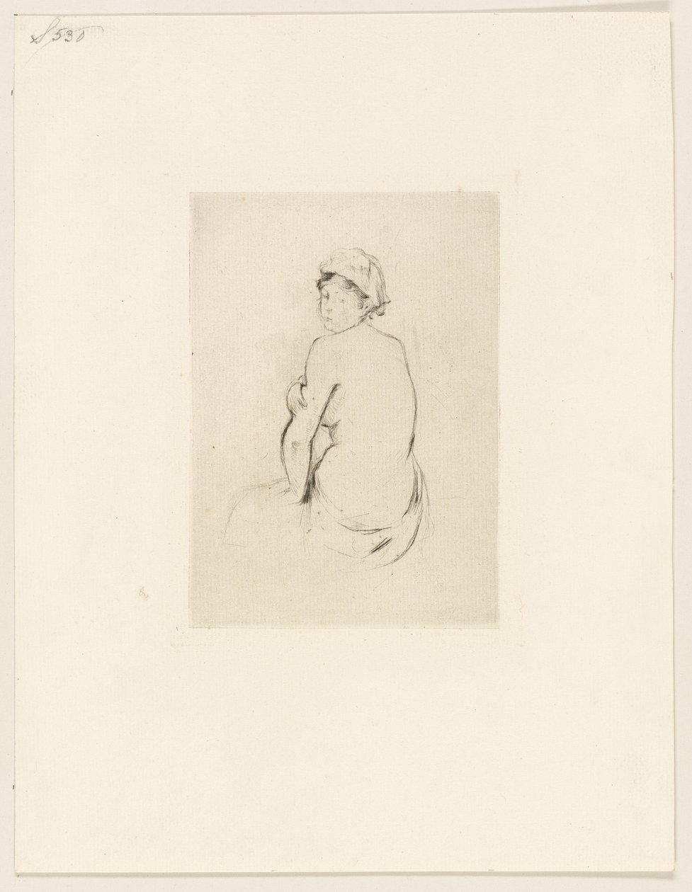 Akt sedd bakifrån av Berthe Morisot