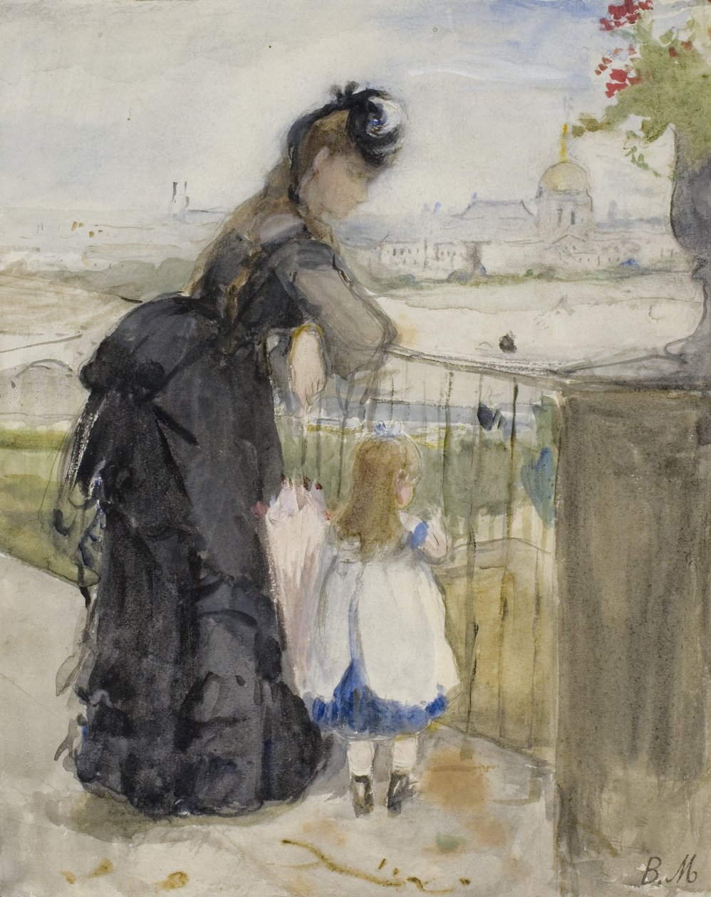 På altanen, 1871-72 av Berthe Morisot