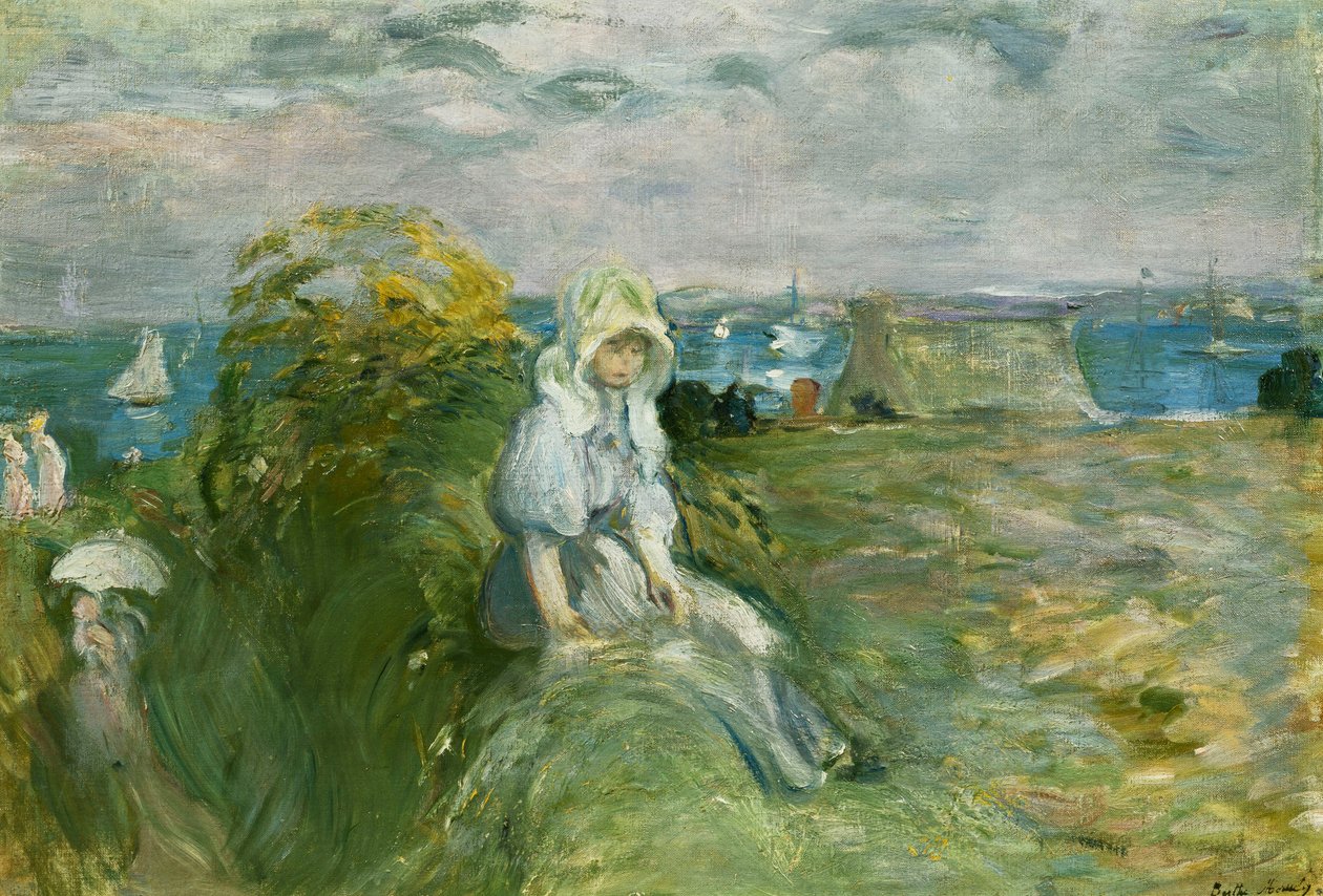 På klippan vid Portrieux; På klippan vid Portrieux, 1894 av Berthe Morisot