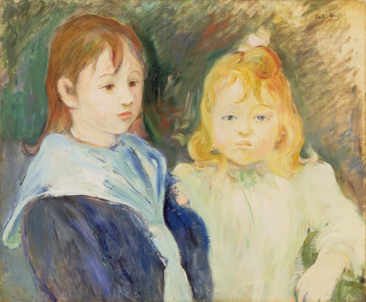 Porträtt av två barn, 1893 av Berthe Morisot