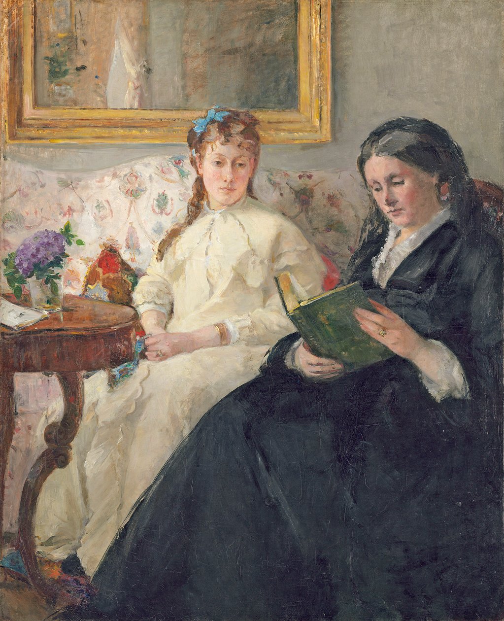 Porträtt av konstnärens mor och syster av Berthe Morisot