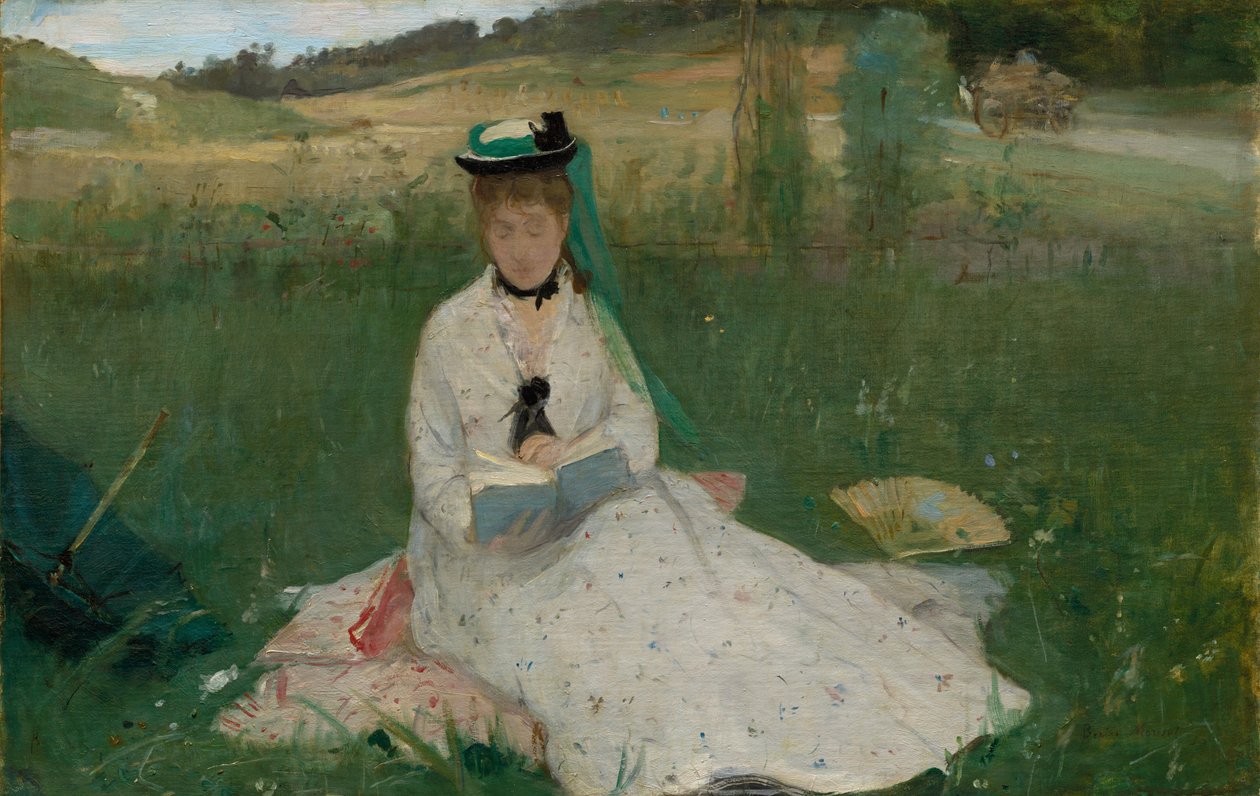Läsning, 1873. av Berthe Morisot