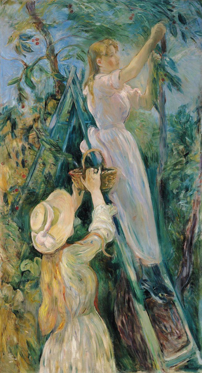 Körsbärsplockarna Le Cerisier, 1891 av Berthe Morisot