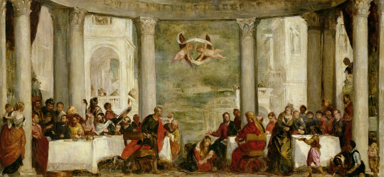 Måltiden i fariséen Simons hus, efter en målning av Veronese (1528-88) 1860 av Berthe Morisot