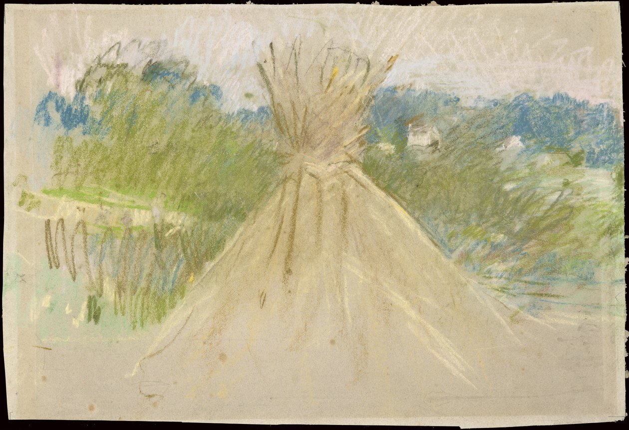 Den lilla höstacken, 1882 (pastell på papper) av Berthe Morisot