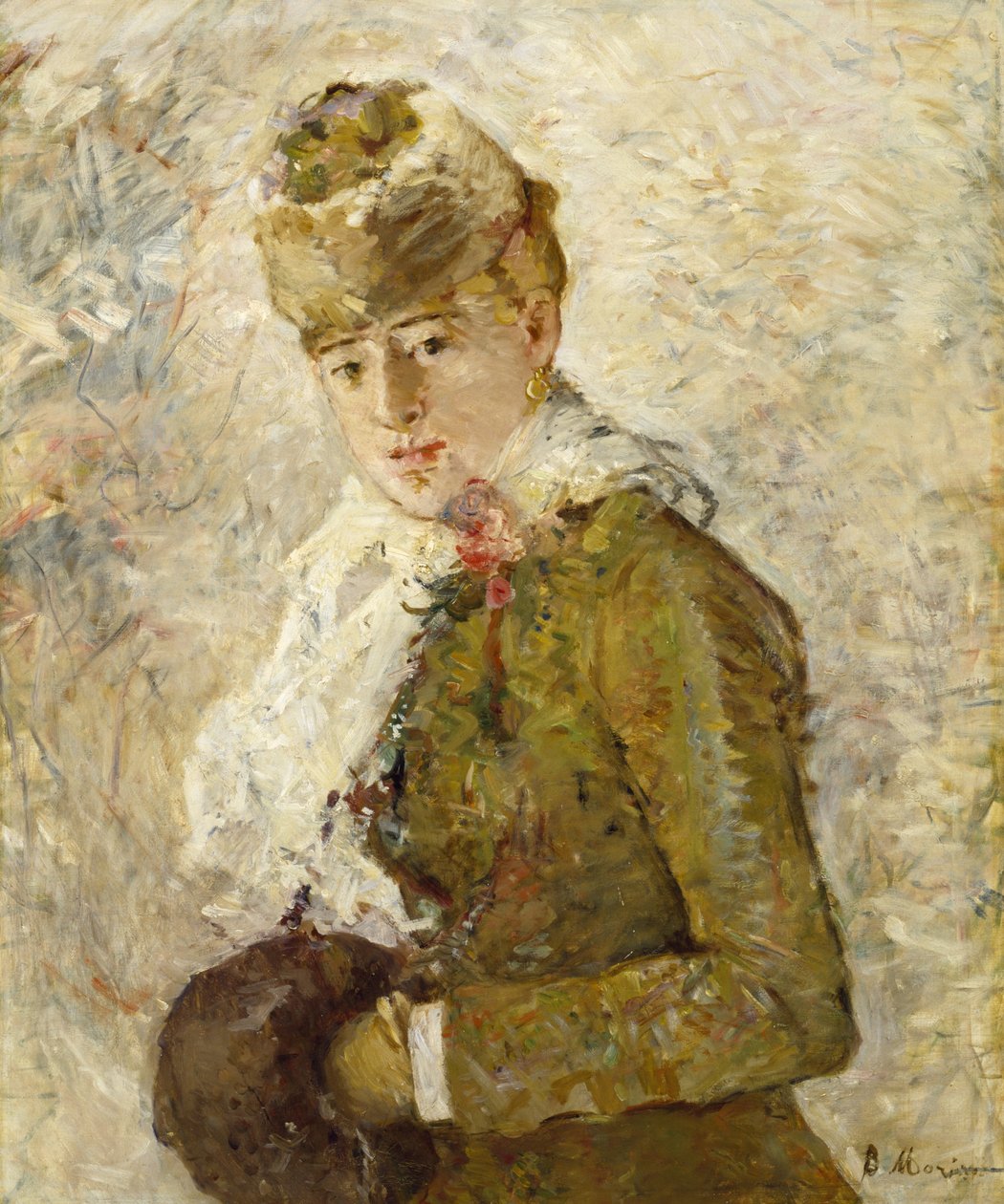 Vinter (kvinna med muff) av Berthe Morisot