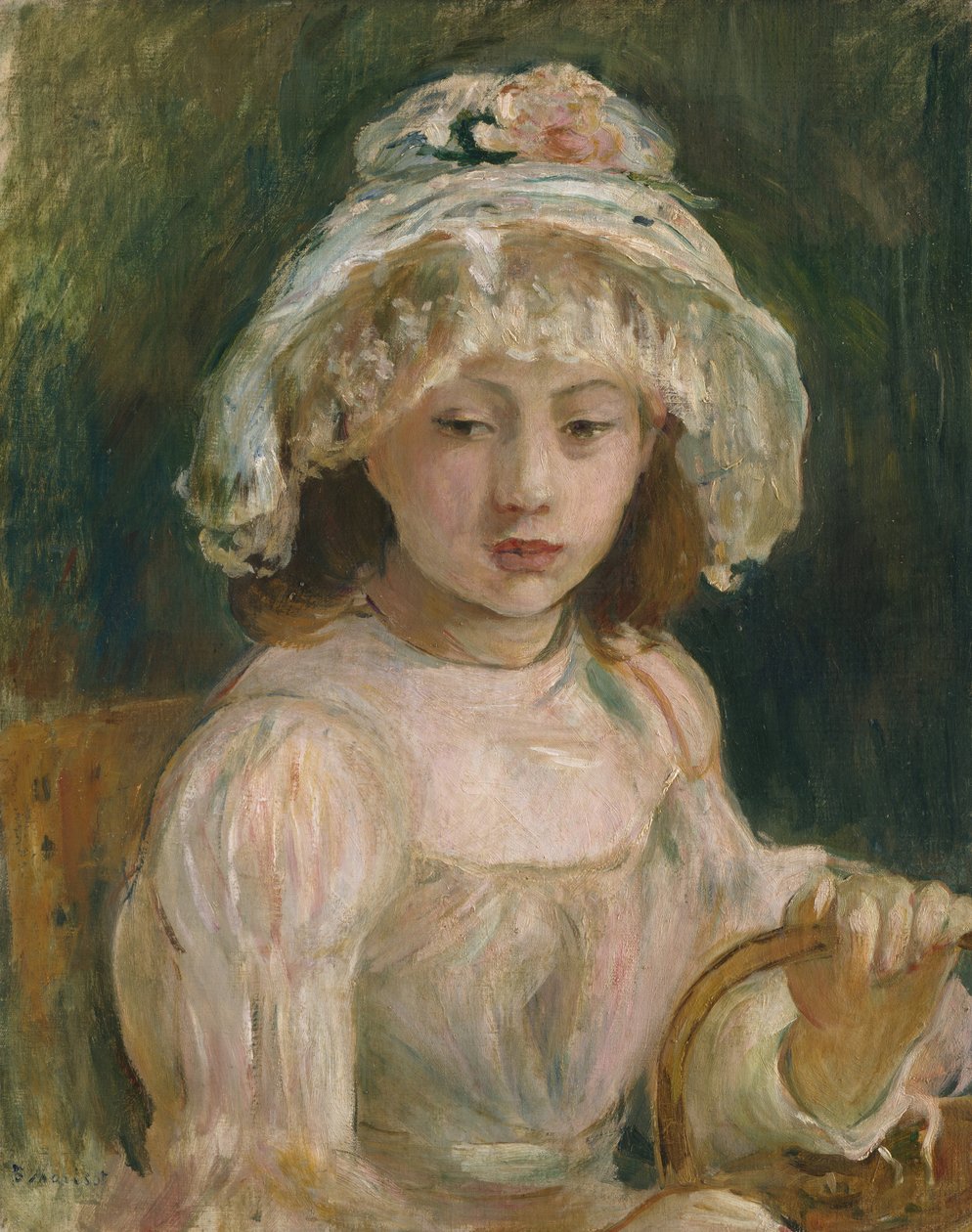 Ung flicka med hatt, 1892. av Berthe Morisot