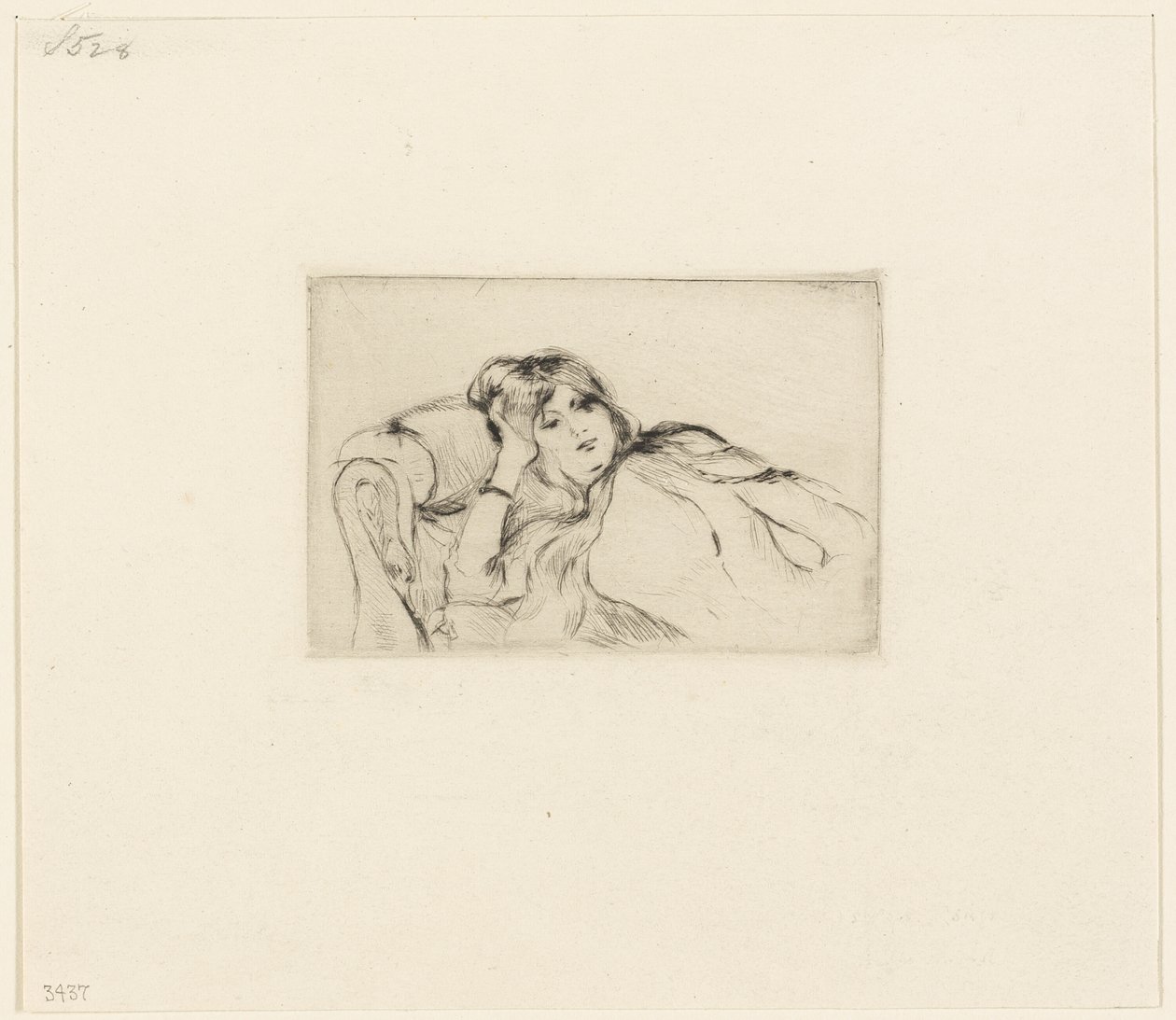 Ung kvinna i vila av Berthe Morisot