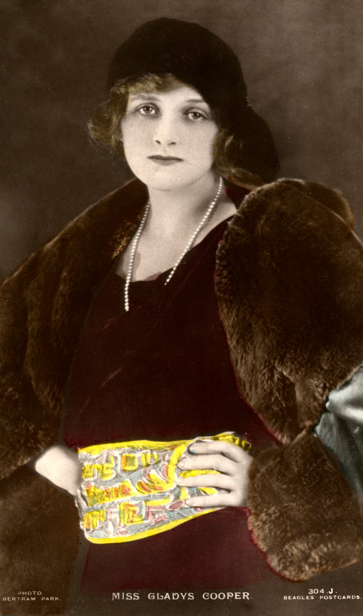 Gladys Cooper 1888-1971, engelsk skådespelerska, tidigt 1900-tal. av Bertram Park