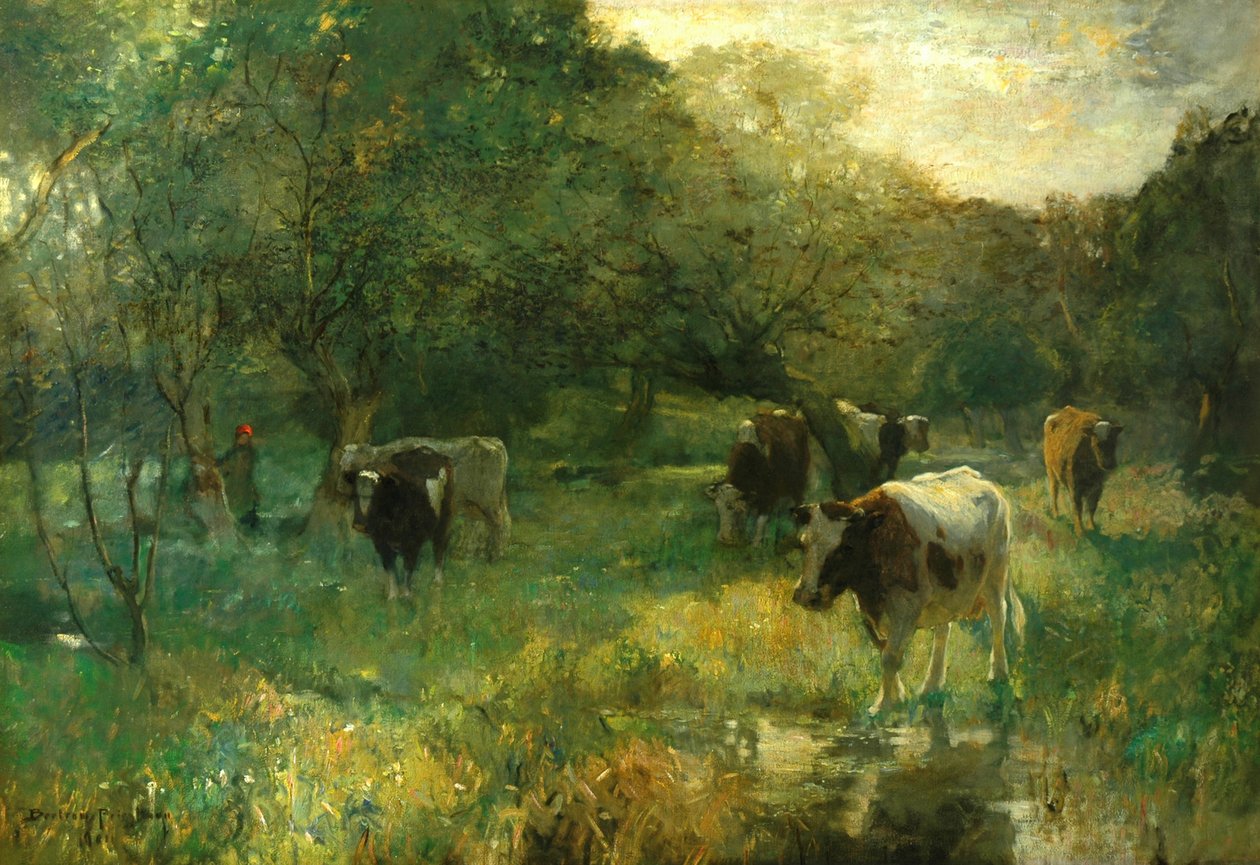 Valley betesmark, Marsh Meadows av Bertram Priestman