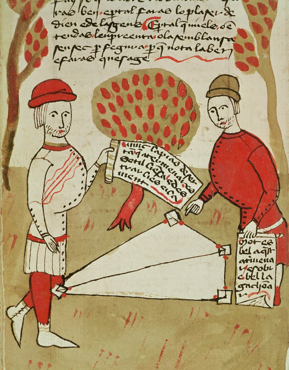 Ms 327 fol. 226v Avgränsning av land, från 
