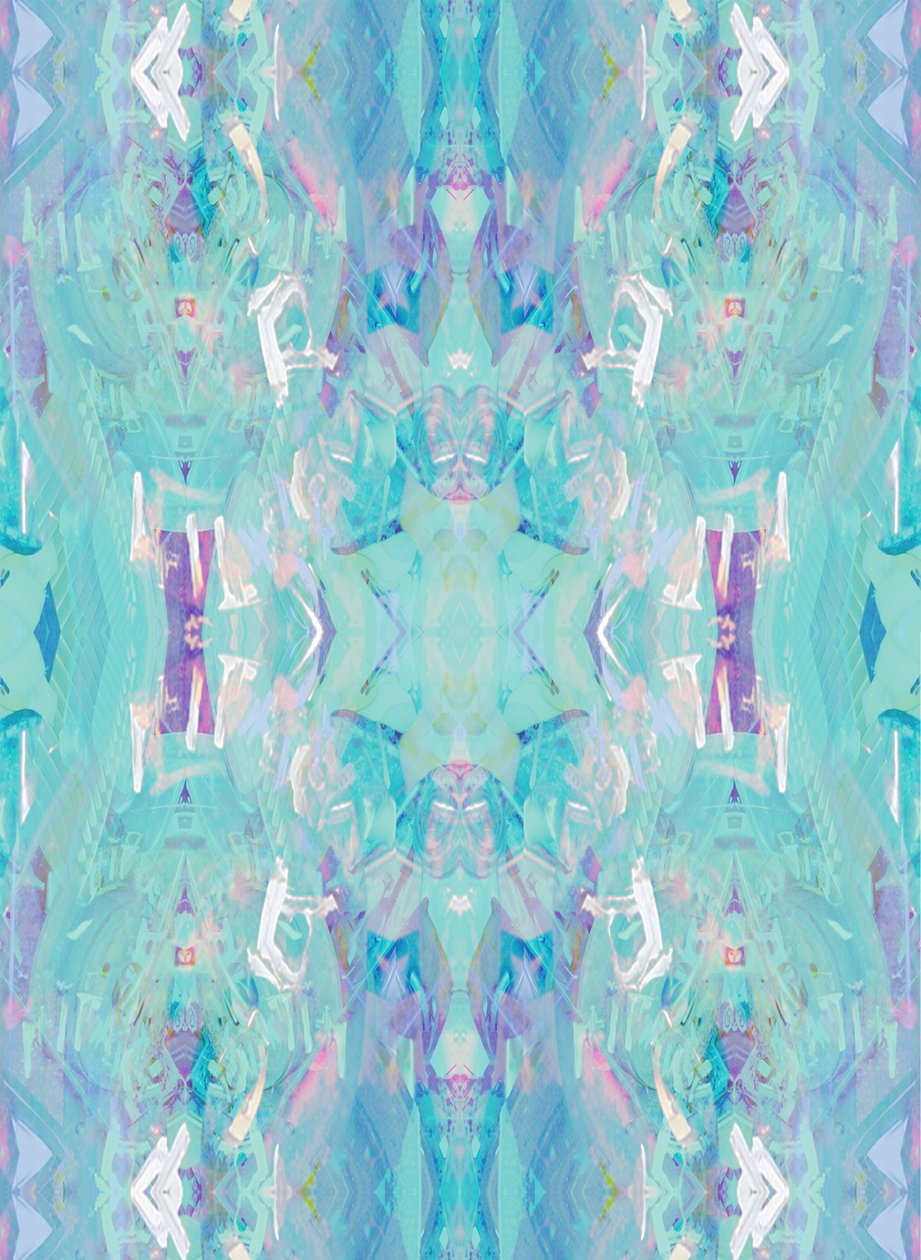 Aqua, 2014 (blandteknik, digitaltryck) av Beth Travers