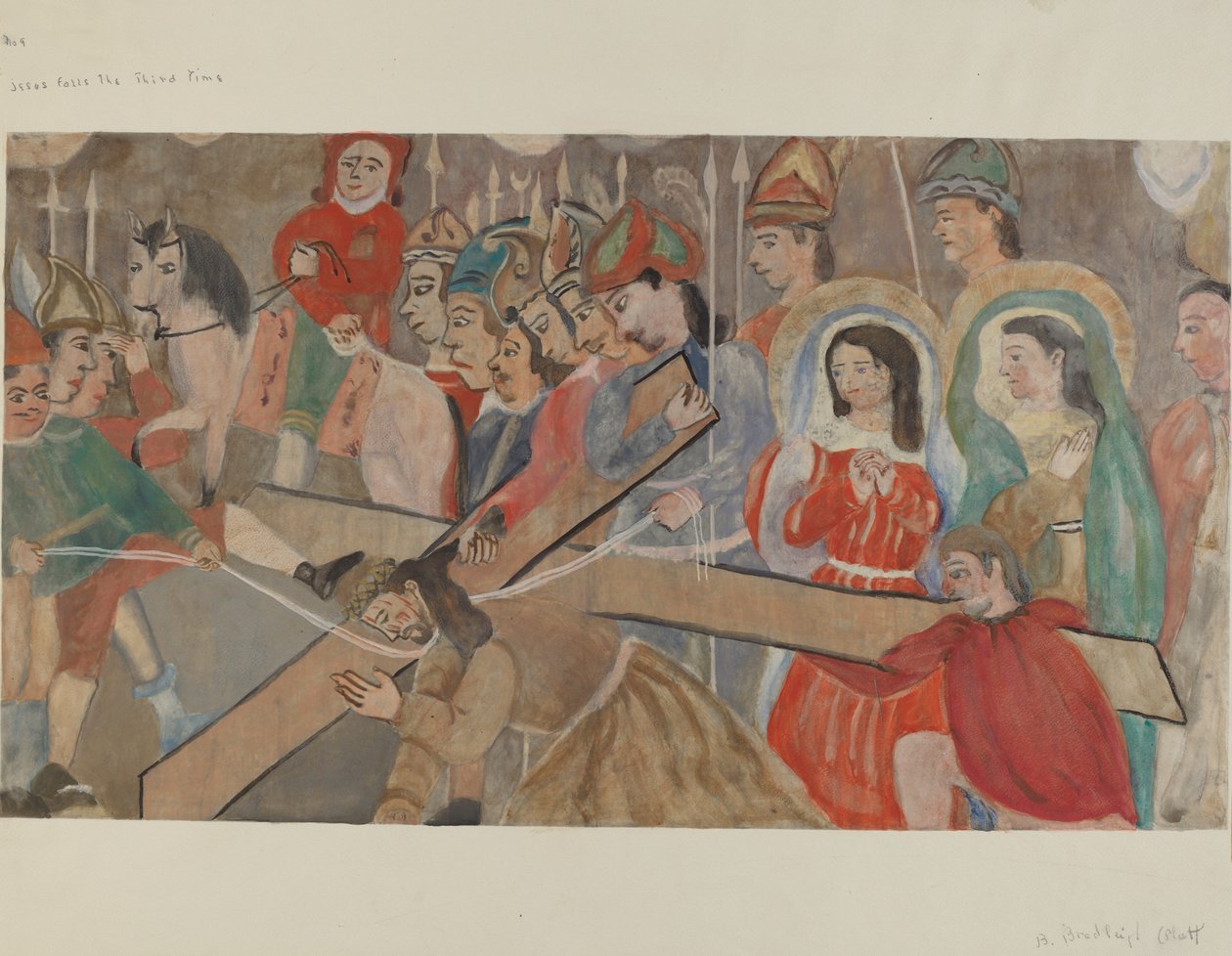 Station of the Cross No. 9: Jesus Falls the Third Time, ca. 1936. av Beulah Bradleigh