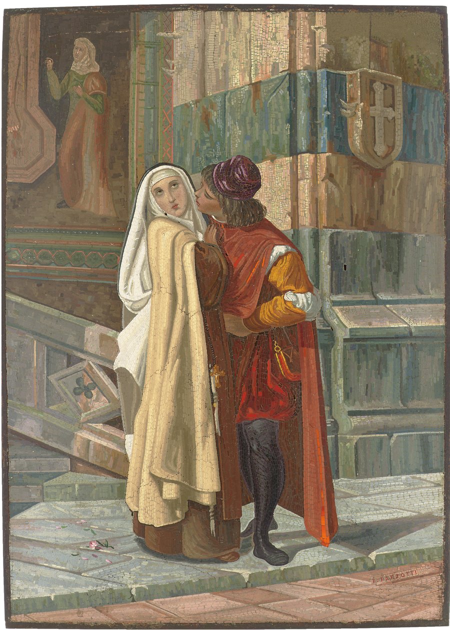 Abelard och Heloise, 1800-talets andra hälft av Biagio Barzotti