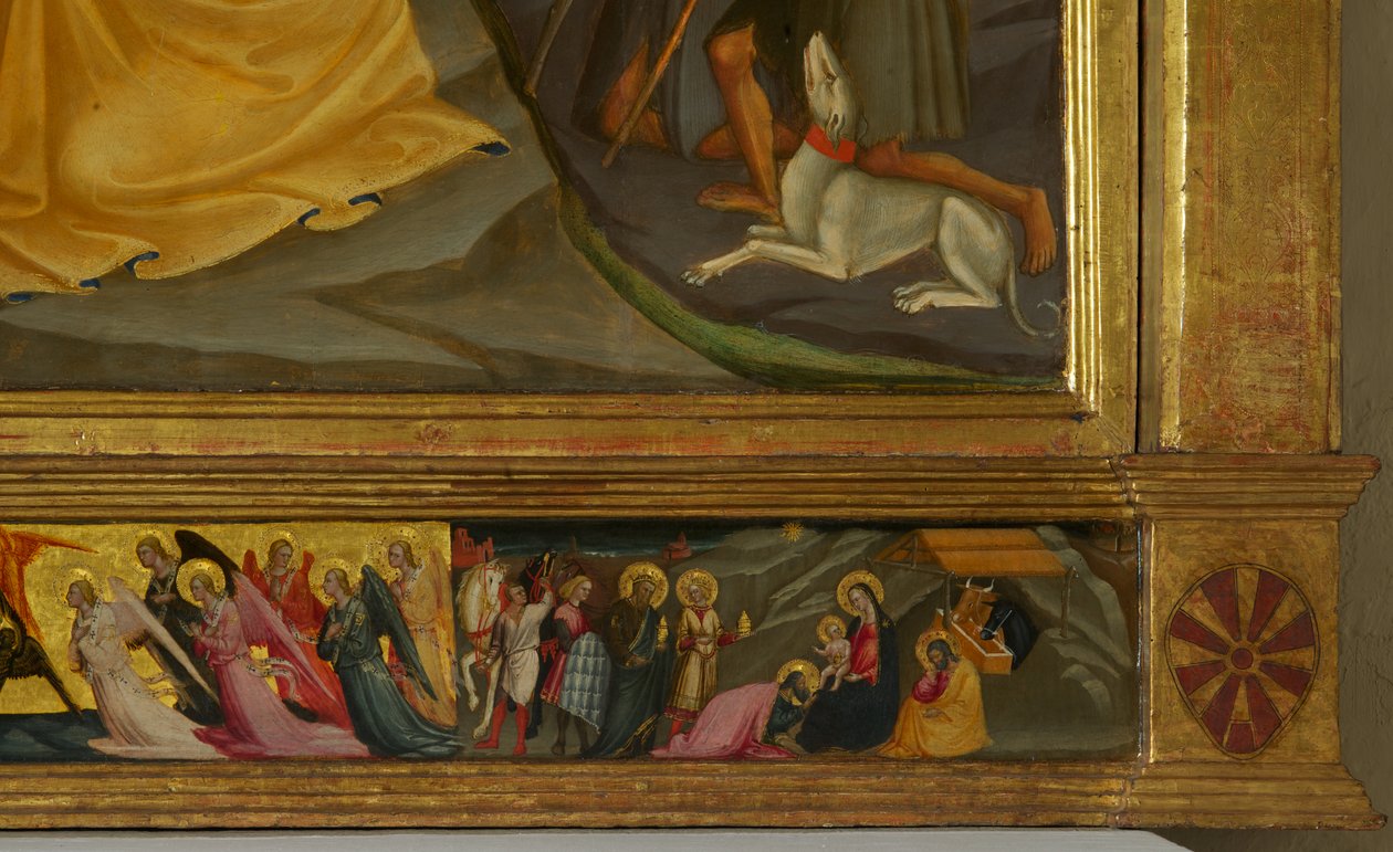 Detalj från Nativity (tempera på trä) av Bicci di Lorenzo