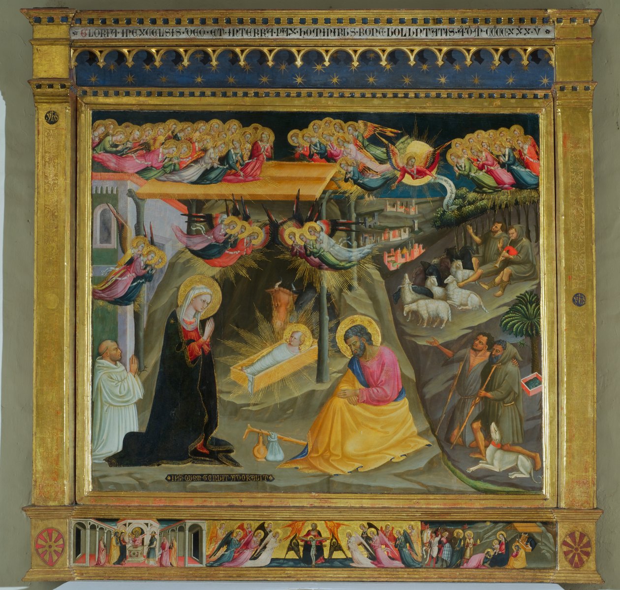 Nativity (tempera på trä) av Bicci di Lorenzo