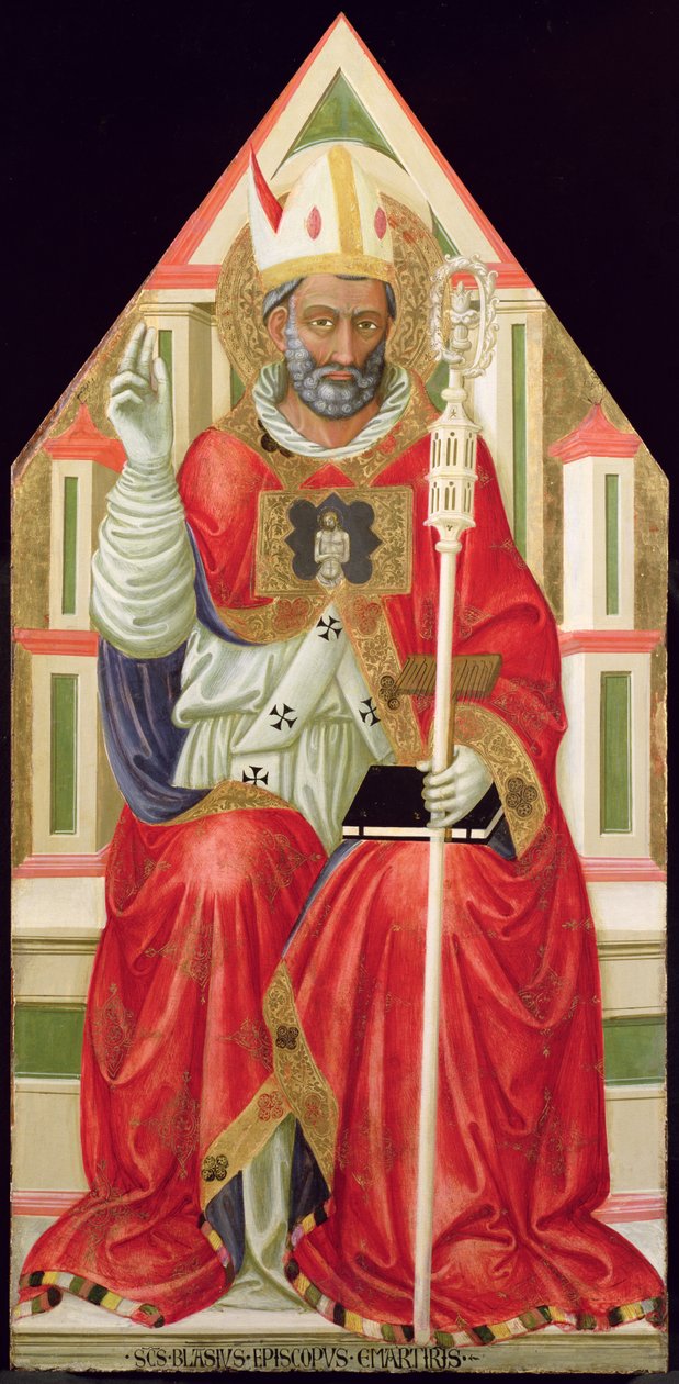 St Blaise (d.316) c.1445 (tempera på panel) av Bicci di Lorenzo