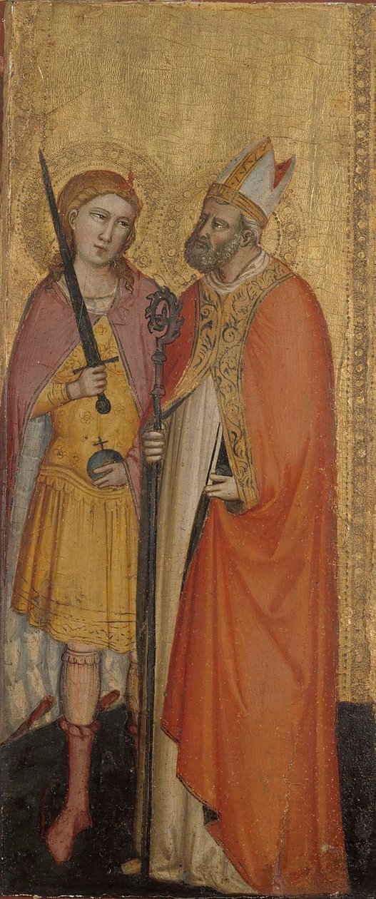 St. Johannes der Täufer und die Heiligen Julianus, Zenobius und Michael av Bicci di Lorenzo