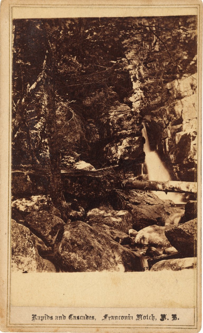 Rapids and Cascades, Franconia Notch, New Hampshire, 1860-talet. av Bierstadt Brothers