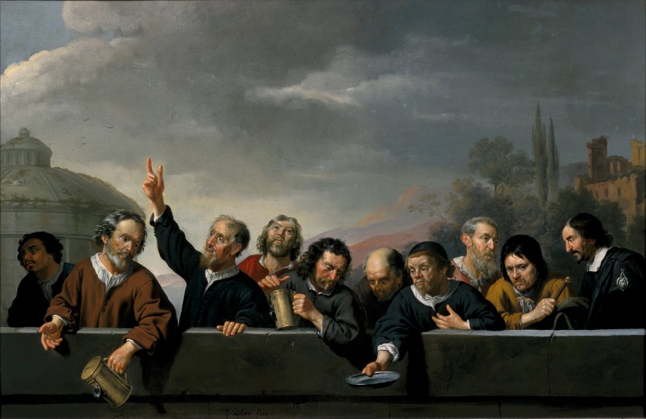 Porträtt av invånarna i Sint-Jobsgasthuis i Utrecht, 1630-1635 av Bijlert