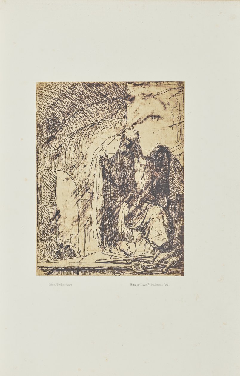 [Petrus och Johannes vid templets port] av Bisson Frères