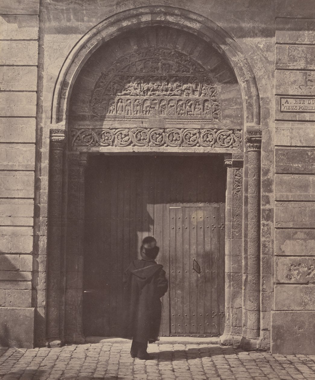 Portalen till Saint Ursinus i Bourges, rue du Vieux Poirier av Bisson Frères