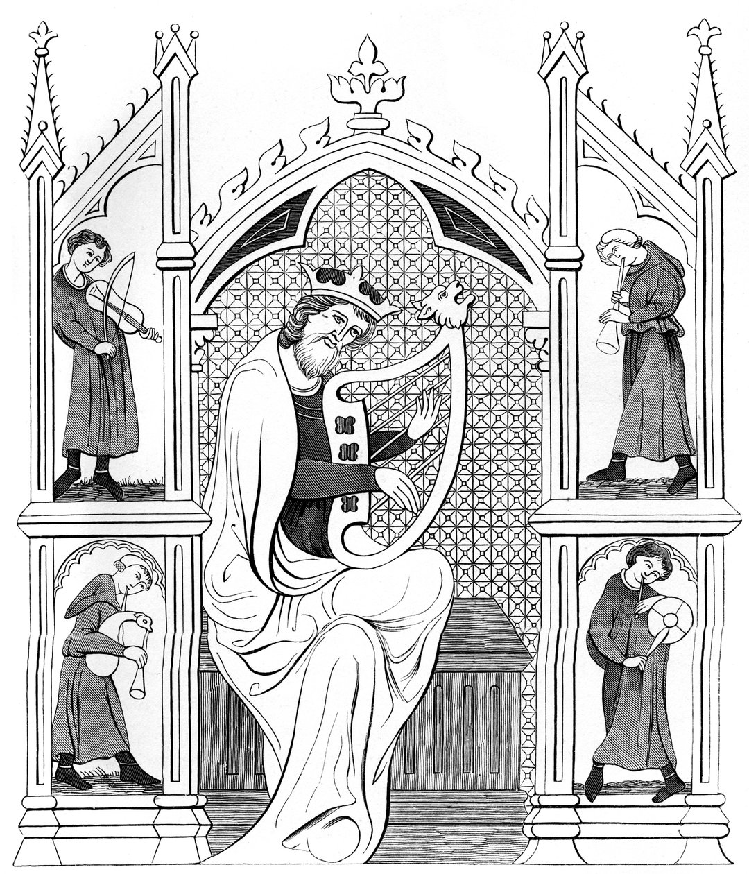 Musikkonsert, 1200-talet 1849. av Bisson and Cottard