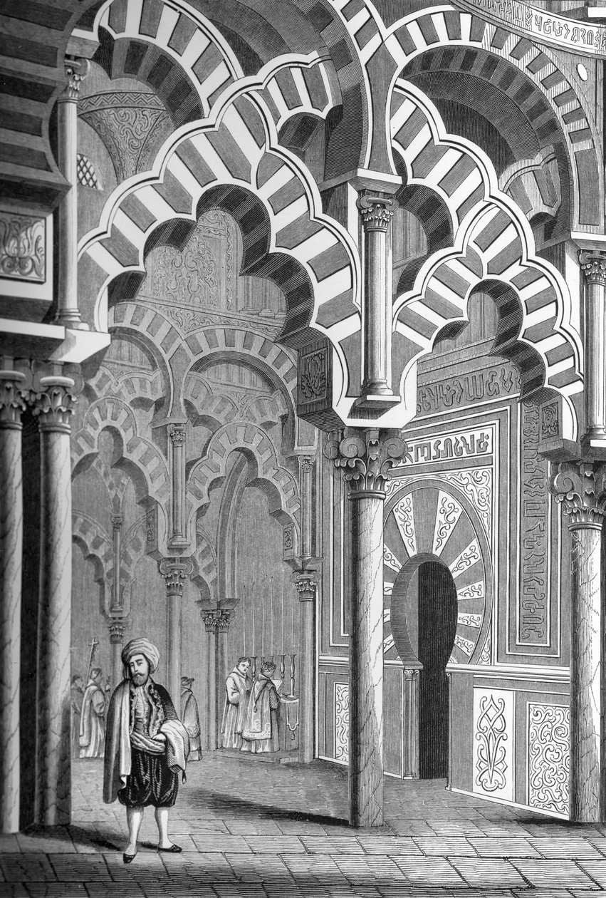 Mezquita, Cordoba, Spanien, 1849. av Bisson and Cottard
