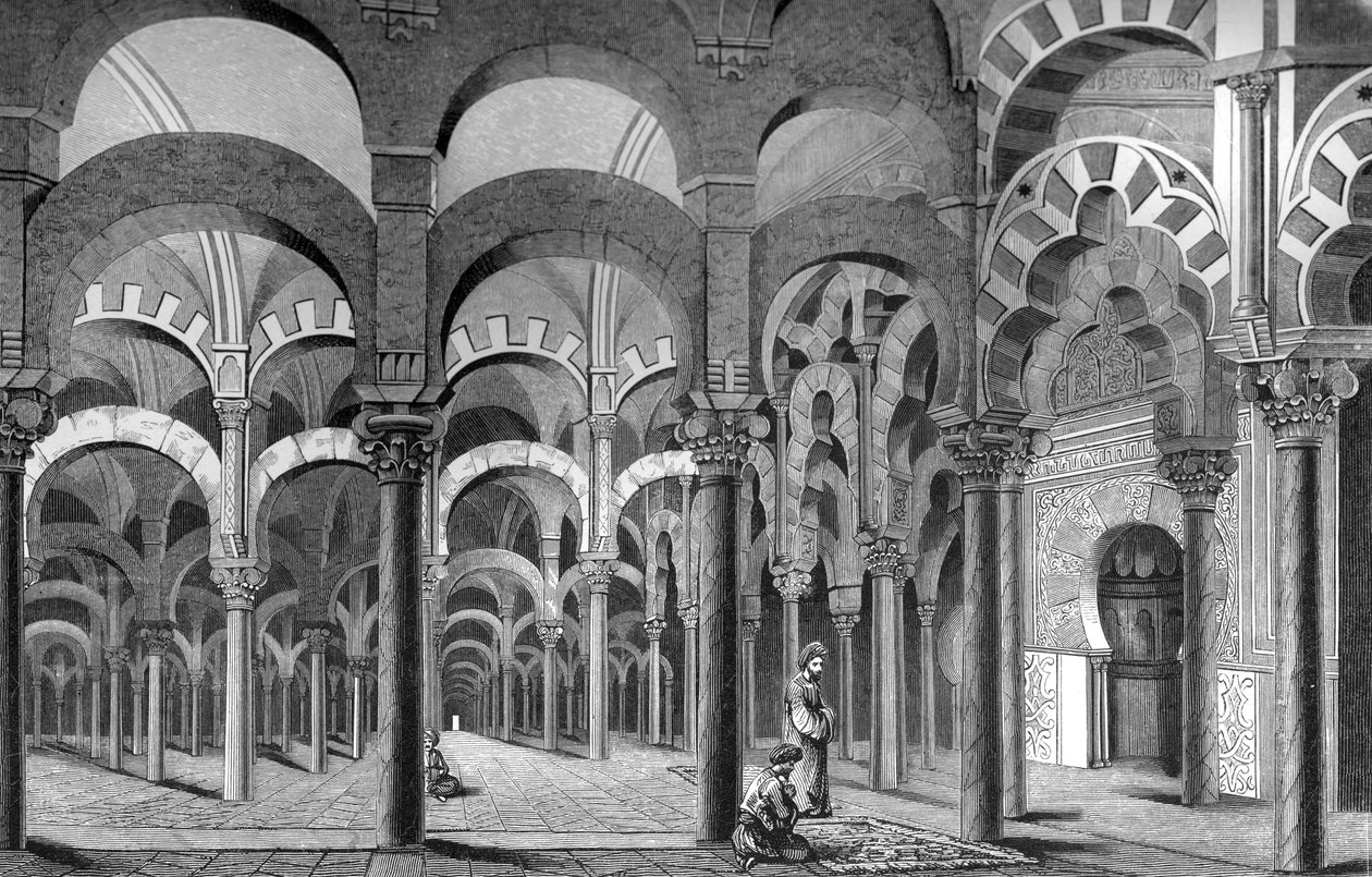 Mezquita, Cordoba, Spanien, 1849. av Bisson and Cottard