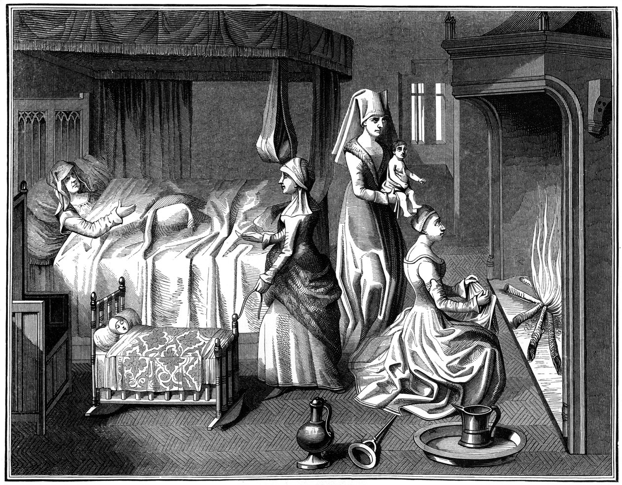 Det nyfödda barnet, 1400-talet 1849. av Bisson and Cottard
