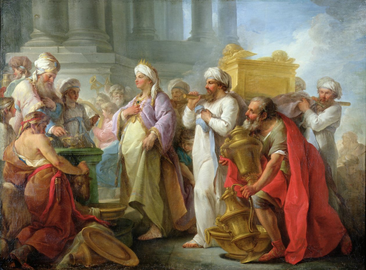 Salomo före förbundsarken, 1747 av Nicholas Lesueur