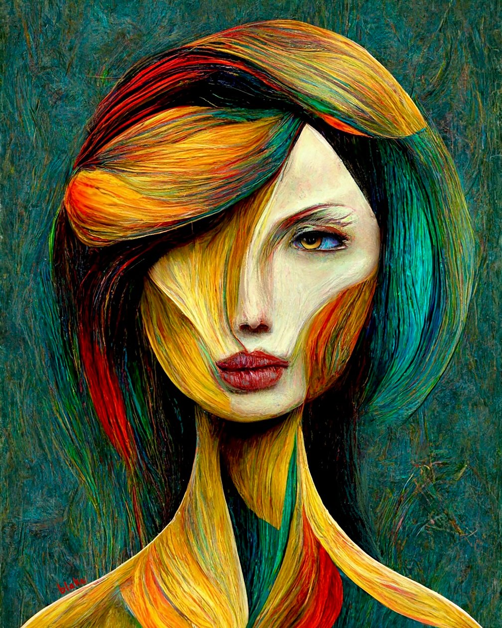 Turning Women Into Wood, c.2022 (Digital konst) av Blake Munch