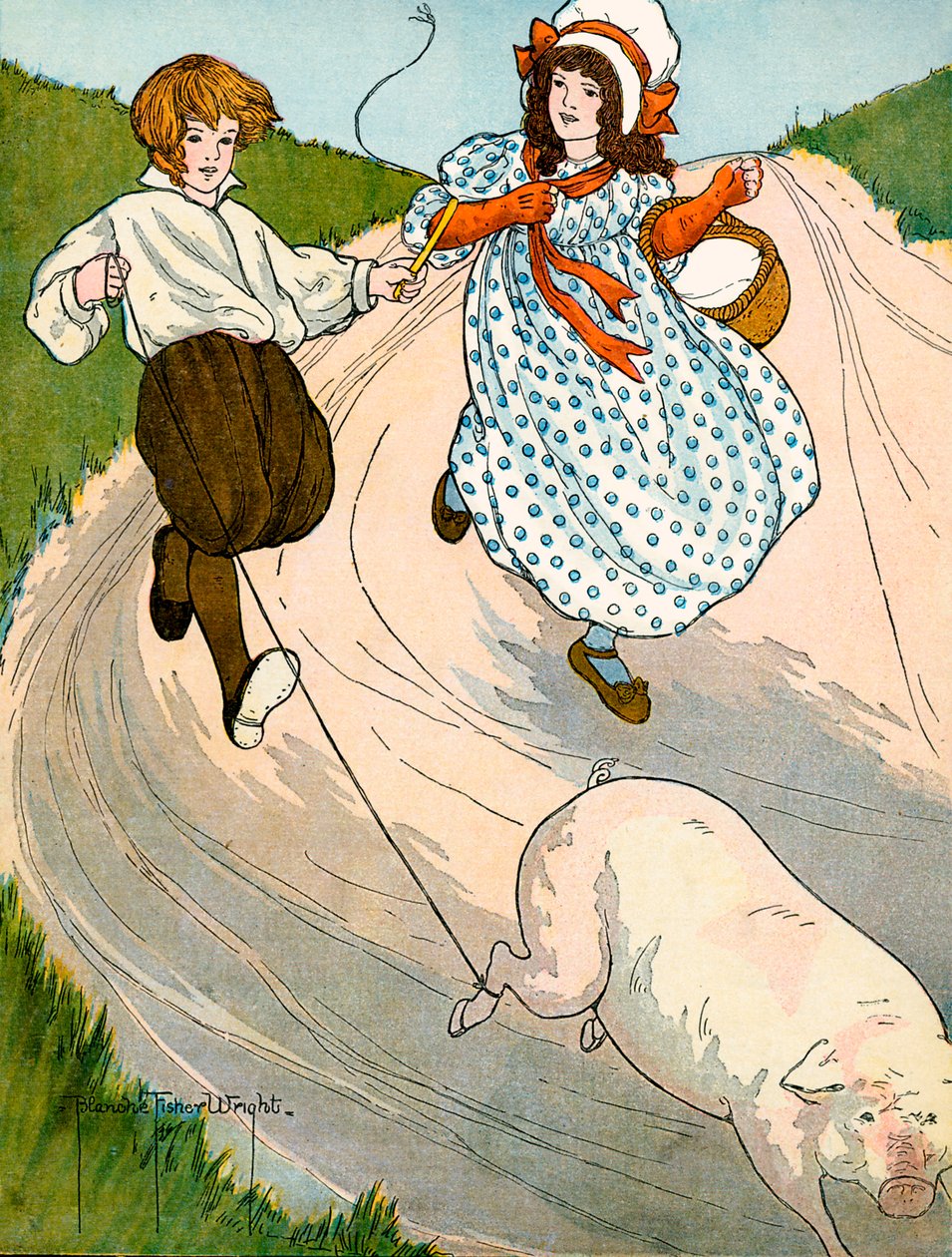 Till marknaden, illustrerad av Blanche Fisher Wright av Blanche Fisher Wright