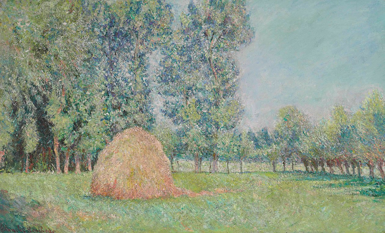 Franska: La meule, Plaines des Ajoux, Giverny av Blanche Hoschede Monet