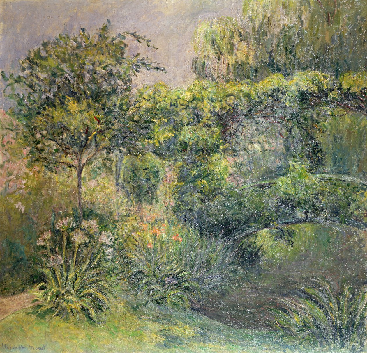 Bron vid Giverny Gardens av Blanche Hoschede Monet