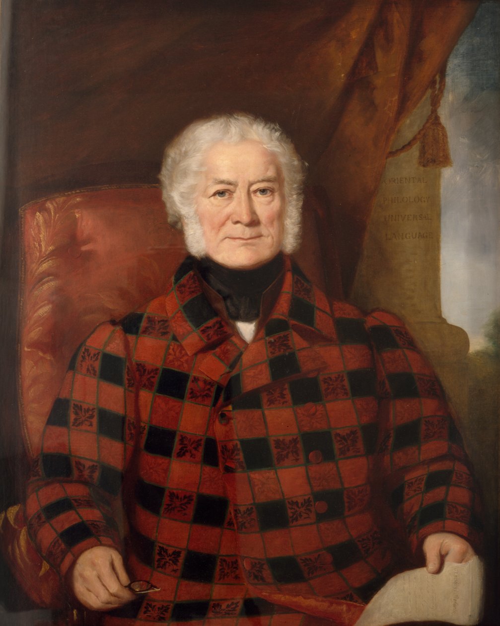 Dr John Borthwick Gilchrist (1759–1841) (olja på duk) av Blanconi Blanconi