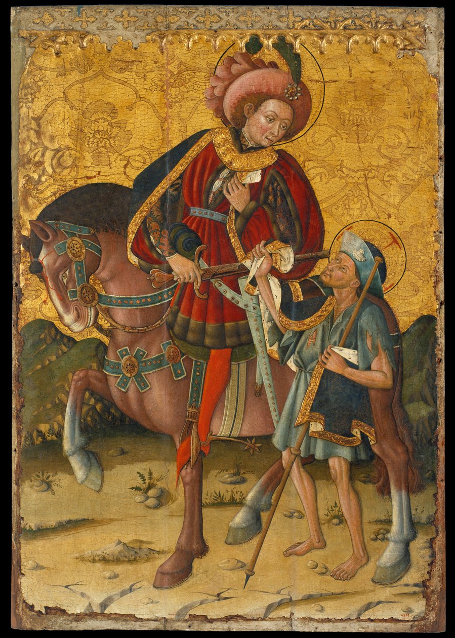 Saint Martin Sharing his Cloak  av Blasco de Granen