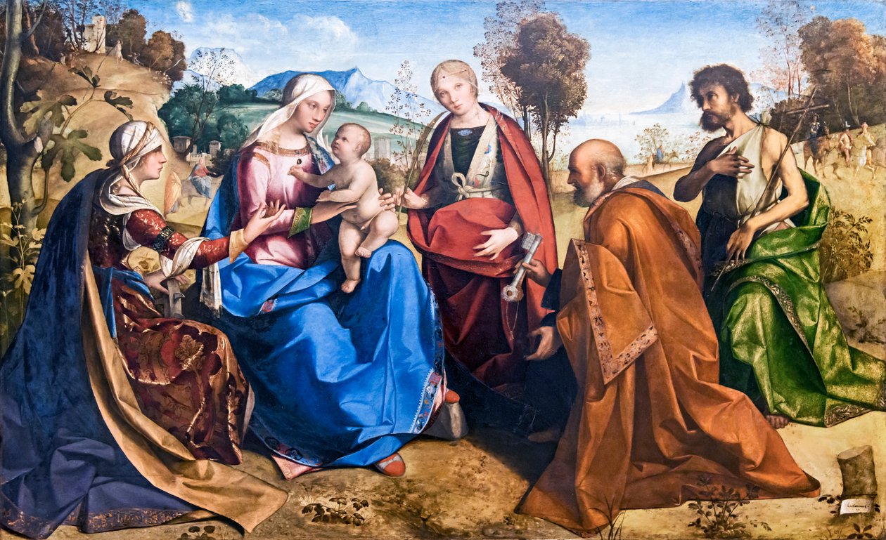 Mystical marriage of Saint Catherine av Boccaccio Boccaccino