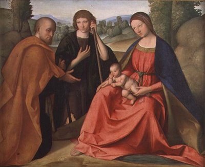 Tillbedjan av herdarna av Boccaccio Boccaccino