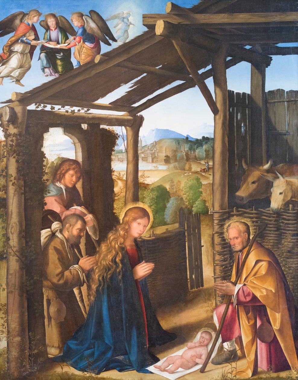 Tillbedjan av herdarna av Boccaccio Boccaccino