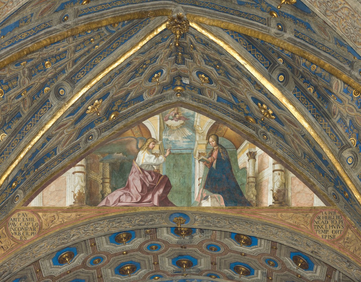 Apsid, Superarch, Boccaccio Boccaccino, bebådelse 1506-07 av Boccaccio Boccaccino