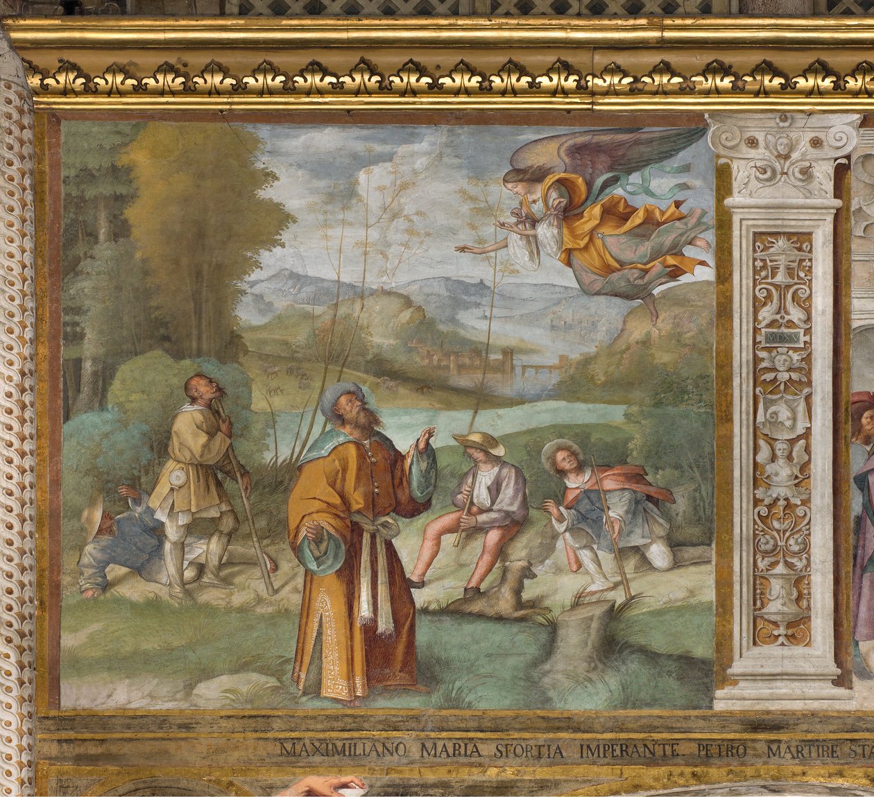Central Aisle, First North Span, meddelande till Gioacchino, Boccaccio Boccaccino 1514-15 av Boccaccio Boccaccino