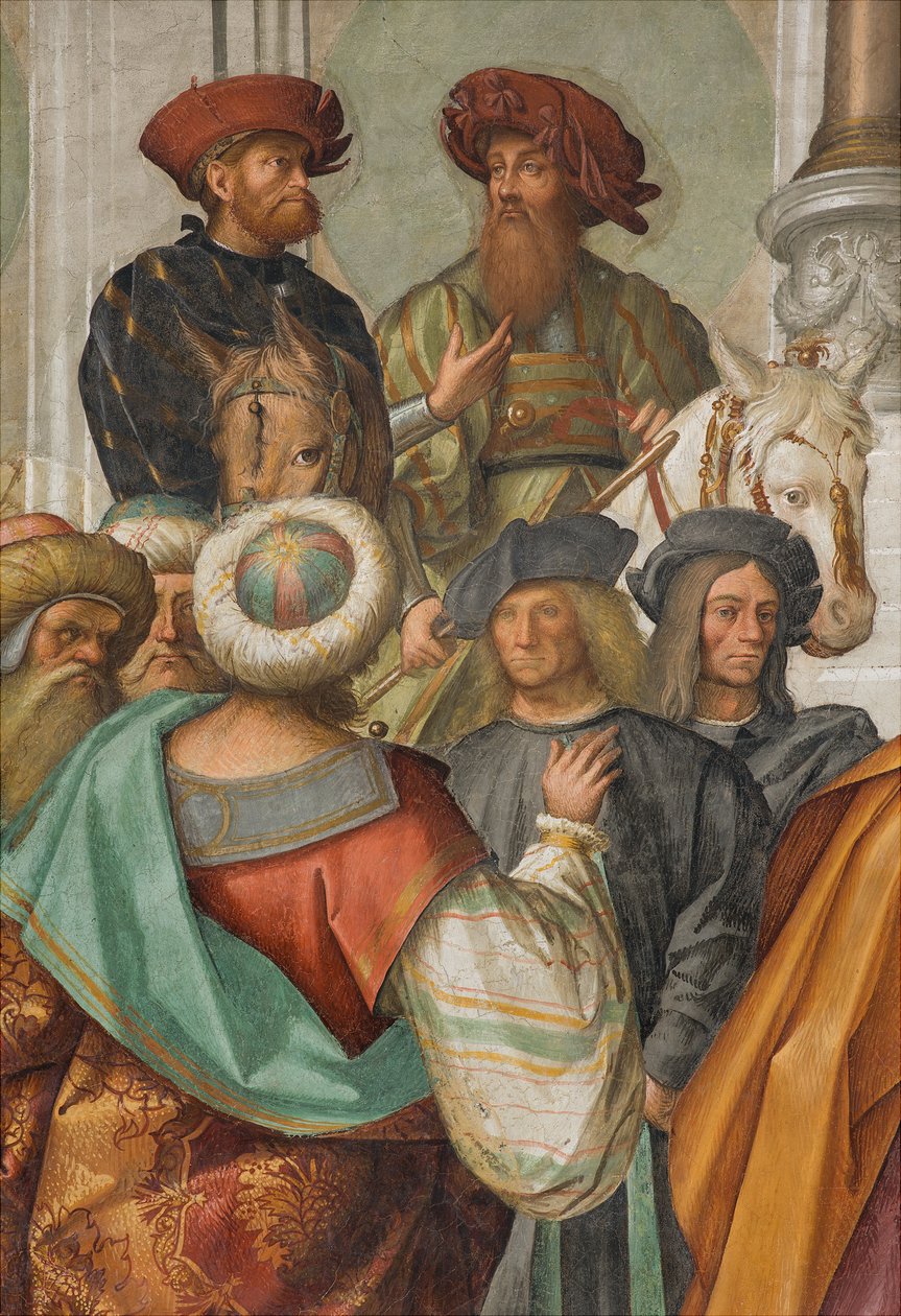 Central Nave, Second North Span, Jungfruns äktenskap, Boccaccio Boccaccino 1514-15, Detalj av Boccaccio Boccaccino