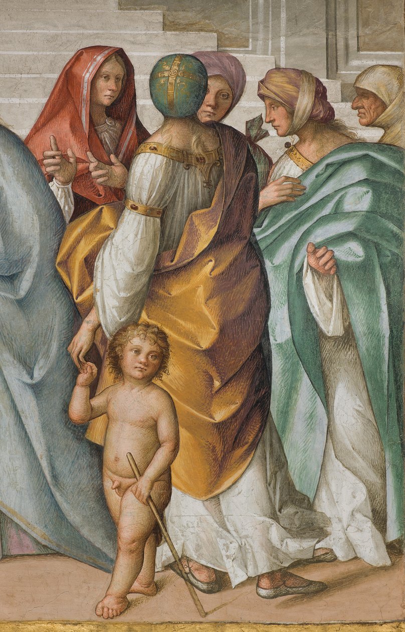 Central Nave, Second North Span, Jungfruns äktenskap, Boccaccio Boccaccino 1514-15, Detalj av Boccaccio Boccaccino