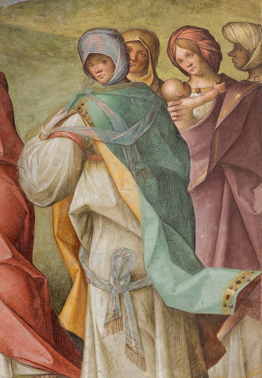 Central Nave, Third North Span, Visitation, Boccaccio Boccaccino 1516-17, Detalj av Boccaccio Boccaccino