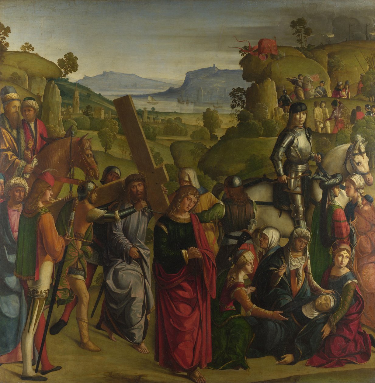 Kristus som bär korset och Jungfru Maria Swooning, ca. 1501 av Boccaccio Boccaccino