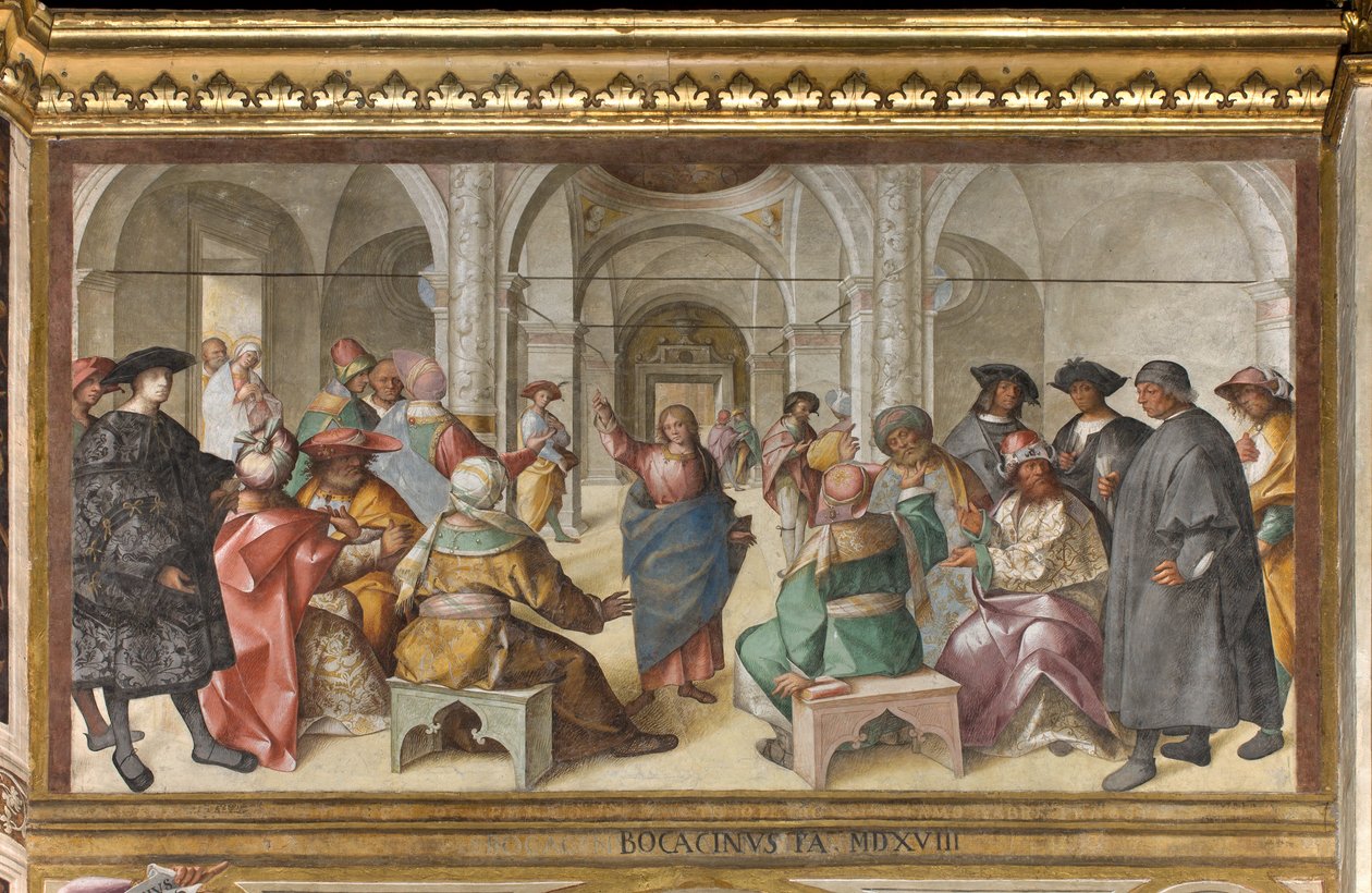 Presbytery, åttonde nordspann, Jesu dispute, Boccaccio Boccaccino av Boccaccio Boccaccino
