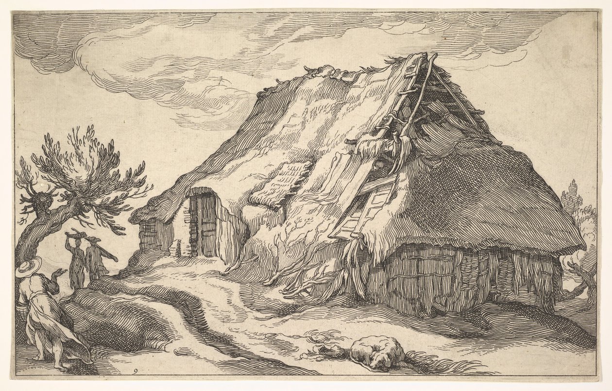 Landskap med bondgård, 1613. av Boetius Adams Bolswert